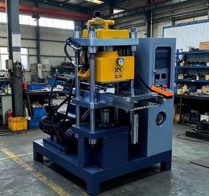 Efficiënte automatische siliconenlogo-persmachine met PLC-besturingssysteem, instelbare snelheid en hoge precisie voor de kledingindustrie